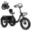 Bicicleta Eléctrica Eskute Pro T302 250W 20" Negra autonomía ampliada