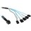 Cavo Adattatore SAS Broadcom L5-00219-00 SFF-8643 a 4x SATA 7-pin Nero