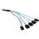 Cavo Adattatore SAS Broadcom L5-00219-00 SFF-8643 a 4x SATA 7-pin Nero