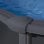 Piscina desmontable Gre Juni 3,7 m antracita con filtro de arena y escalera