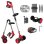 Cortacésped Inalámbrico 1500W 12000rpm Plegable con 3 Cuchillas y 2 Baterías