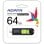 Clé USB ADATA UC300 64 Go USB-C 3.2 Gen 1 Glissante Noir Vert