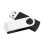 Unidad flash USB MediaRange MR908NTRL 8 GB USB 2.0 giratoria negro plata