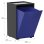 Cubo Apilable De Reciclaje De Plástico Con Apertura Frontal - Color Azul - Medidas: 46x28x27 Cm