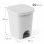 Cubo De Plástico Para Cocina Color Blanco | Con Pedal | Medidas: 42x35x30 Cm | Capacidad 25 L