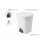 Cubo De Plástico Para Cocina Color Blanco | Con Pedal | Medidas: 42x35x30 Cm | Capacidad 25 L