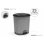 Cubo De Basura Cocina De Plástico Con Pedal | Color Gris | Capacidad: 25 Litros | Tapa Color Negro
