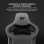 Cadeira gaming Drift DR220 tecido cinza escuro apoios 4D almofadas lombar