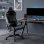 Cadeira gaming Drift DR220 tecido cinza escuro apoios 4D almofadas lombar