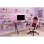 Cadeira Gaming Drift DR220 Tecido Rosa Braços 4D Ergonomica