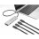 Hub DeLOCK 4 puertos USB Type-C 10 Gbps con cable 35 cm gris aluminio