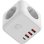 Regleta DCU Tecnologic 3 Tomas 3 USB-A 1 USB-C con Protección y Interruptor
