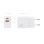 Cargador GaN Aisens 20W USB-C PD3.0 USB-A QC3.0 Blanco