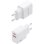Cargador GaN Aisens 20W USB-C PD3.0 USB-A QC3.0 Blanco