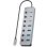 Hub Aisens 8 puertos USB 3.2 Gen2 10G ASUC-8P044-GR con PD 100W y botones