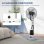 Ventilatore a Piantana Nebulizzatore Welltin 90W 3 Velocità 5 Pale Serbatoio 2,8L Bianco