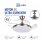 Ventilador de Techo con Luz Bilake Two 50W 108cm Motor DC Aspas Retráctiles Bluetooth Silencioso