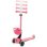 Scooter infantil GLOBBER Go-Up Baby Lights 360 rosa neón