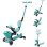 Vespa infantil GLOBBER Go-Up Baby Lights 360 Menta/Verde oscuro