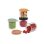 Beaba Sunrise Color Mix Tarros De Vidrio Para Comida Infantil, Pack De 4 X 250 Ml, Tapa Hermética Suave, Graduados Ml/oz, Apilables, Aptos Para Congelar Y Esterilizar