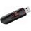 Pen USB SanDisk Cruzer Glide 16GB USB 3.0 retrátil preto e vermelho