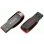 USB-Stick SanDisk Cruzer Blade 8GB USB 2.0 ohne Kappe schwarz und rot