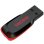 USB-Stick SanDisk Cruzer Blade 8GB USB 2.0 ohne Kappe schwarz und rot