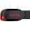 USB-Stick SanDisk Cruzer Blade 8GB USB 2.0 ohne Kappe schwarz und rot