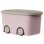 Caja De Almacenamiento De Plástico Con Ruedas Y Tapa | Color Rosa | 45 Litros | Medidas: 58x38x32 Cm