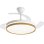 Ventilateur de Plafond avec Lumière Daewoo DW5010 30W 106cm 6 Vitesses Pales Rétractables Silencieux Télécommande et App