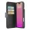 Funda para móvil Cellularline Book Agenda Folio Piel Negra con cierre magnético para iPhone 17