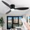 Deckenventilator mit Licht Generica 30W 132cm 6 Stufen DC-Motor Fernbedienung