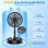 Stand- und Tischventilator Generic 5,6W 105cm 4 Stufen Fernbedienung Leise Akku 7200mAh