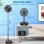 Stand- und Tischventilator Generic 5,6W 105cm 4 Stufen Fernbedienung Leise Akku 7200mAh