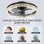 Ventilador de Techo con Luz Generica 60W 6 Velocidades Diámetro — Mando a Distancia LED Regulable Función Invierno