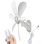 Wandventilator Autrucker 5W 16,5" USB 4 Stufen Fernbedienung Timer Leise