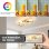 Lámpara de techo LED Autrucker 36W 3000K dorada acrílica aluminio