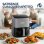 Airfryer Welltin T3 Kijkvenster 4,5L 1450W Touch 8 Programma's Zwart