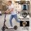 Patinete elétrico Welltin dobrável altura regulável rodas PU 200 mm duplo travão
