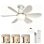 Deckenventilator mit Licht Autrucker 40W 52cm 3 Stufen Fernbedienung LED Kompakt
