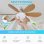 Deckenventilator mit Licht Autrucker 40W 52cm 6 Flügel LED 3 Stufen Fernbedienung