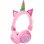 Auriculares Kids Licensing Sweet Dreams inalámbricos Bluetooth infantiles unicornio rosa con luces LED