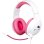 Casque Gaming Konix Hello Kitty avec fil 3,5 mm, micro intégré, volume et réduction bruit, rose et blanc
