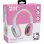 Auriculares Konix Hello Kitty inalámbricos Bluetooth 5.3 con micrófono y cable blanco y rosa