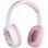 Auriculares Konix Hello Kitty inalámbricos Bluetooth 5.3 con micrófono y cable blanco y rosa