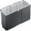 Bosch SystemBox Zubehörmodul Mittel 2/9 Stapelbar PP Klarsichtdeckel 235x105x133 mm