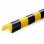 Cantonière murale arrondie Durable 1115130 Noir Jaune 1000 mm x 50 mm