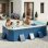 Piscina Plegable No Inflable 253 x 133 cm para Familias y Mascotas