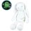 Peluche Jemini Luminou Conejo Luminoso Blanco 30 cm Tejido Fotoluminiscente