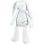 Peluche Jemini Luminou Conejo Luminoso Blanco 30 cm Tejido Fotoluminiscente